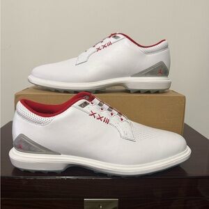 Jordan Nike Air ADG 5 White Fire Red Metallic Men's FQ7874-101 Men’s Sizes